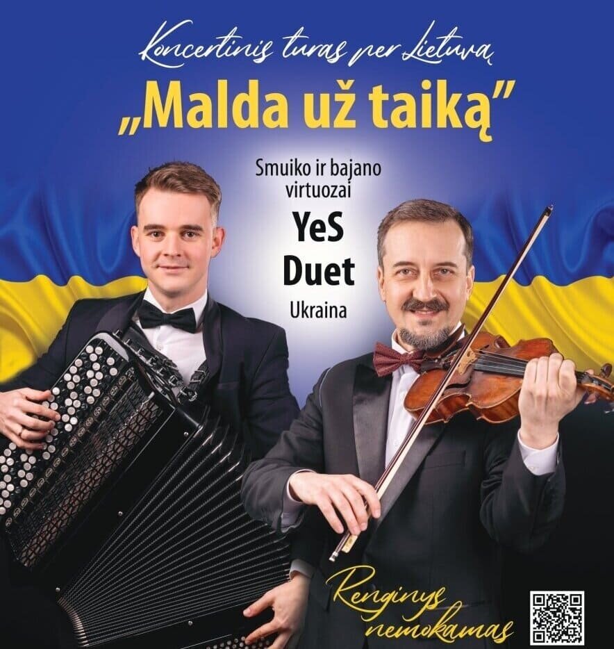  Smuiko ir bajano virtuozų iš Ukrainos „YeS Duet” koncertas